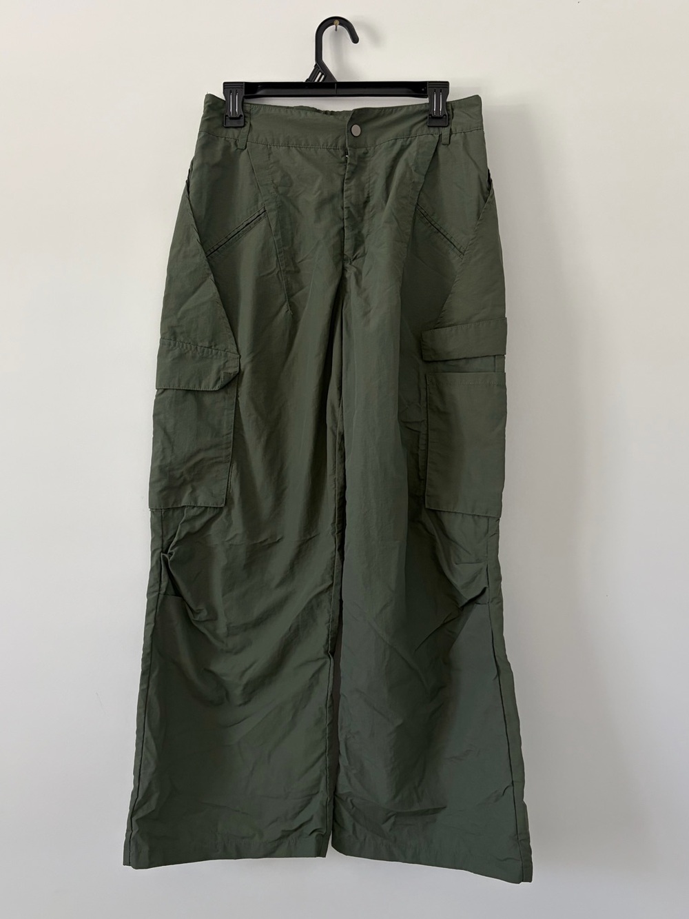 Halara Mid Rise Cargo Baggy Utility Wide Leg Casual Pants Ivy Green M